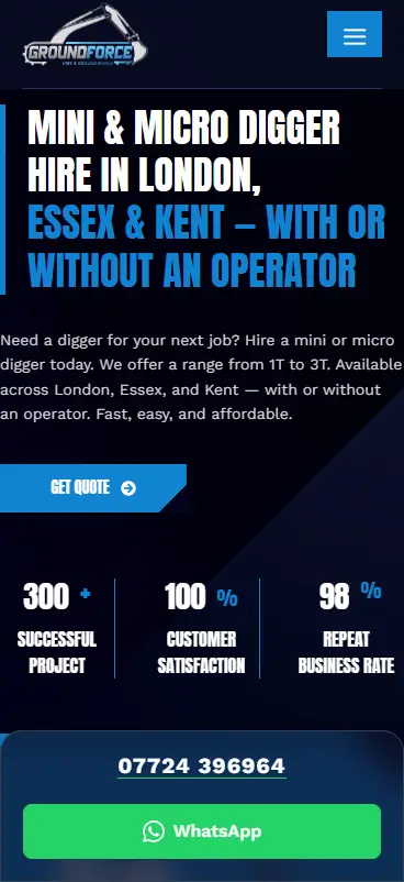 Ground Force UK Landing Page