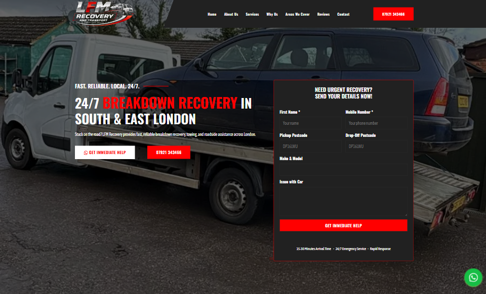 LFM Recovery Landing Page