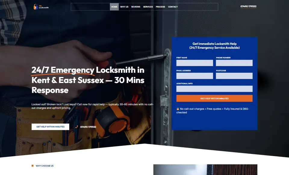 TKLockSmith Landing Page