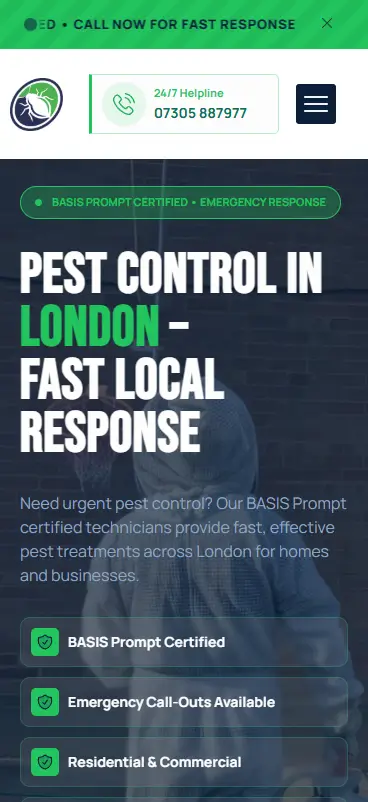 Pests Of London Landing Page
